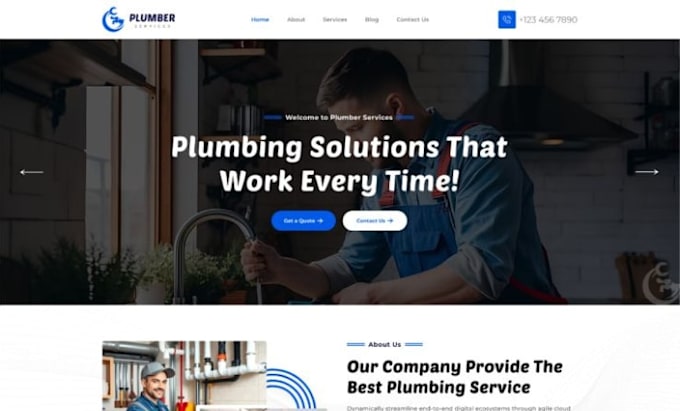 build squarespace drainage service website plumbing service website