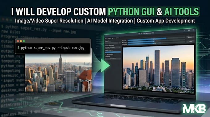 develop custom python desktop application and ai gui tool