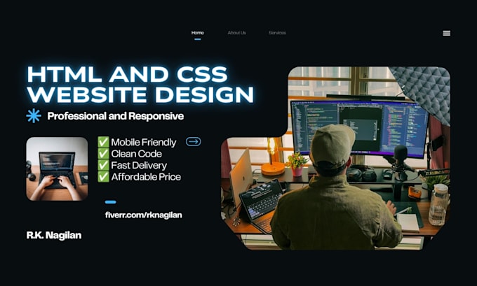 build HTML and CSS website for you