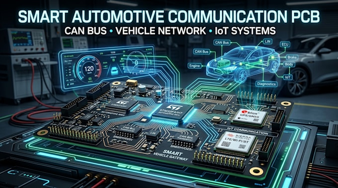 develop smart automotive communication pcb for vehicle electronics