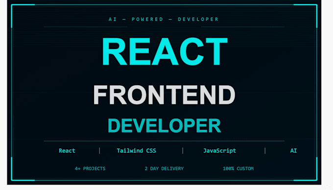 build a modern ai powered react portfolio website for developers