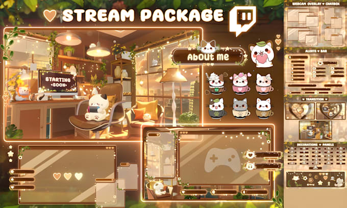 design twitch logo animated twitch overlay kick overlay tik tok stream package