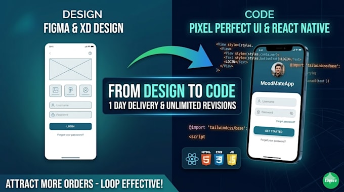 convert figma to html css or react native pixel perfect u