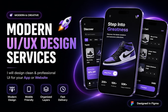 design modern website UI