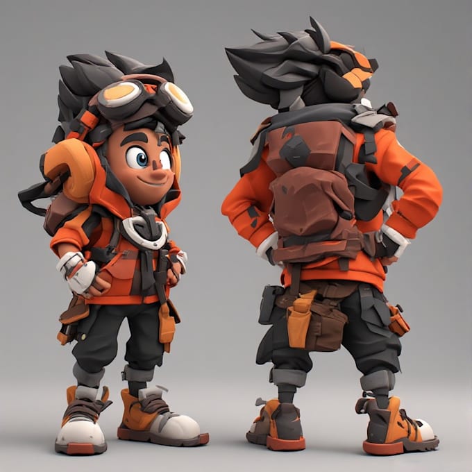 design and model a custom stylized 3d characte