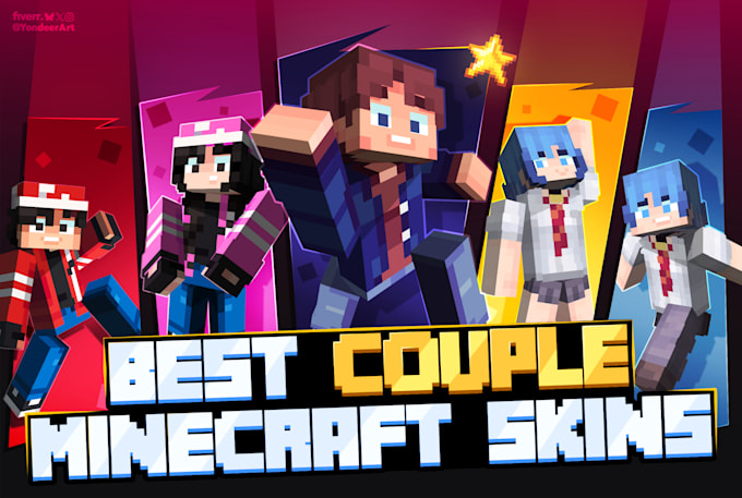 Design best custom matching duo, couple minecraft skins by Yondeeart ...
