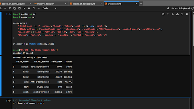 build a custom python etl script to clean your data