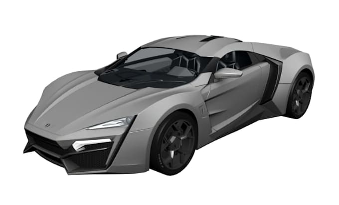 design details 3d car model for games, animation and rendering
