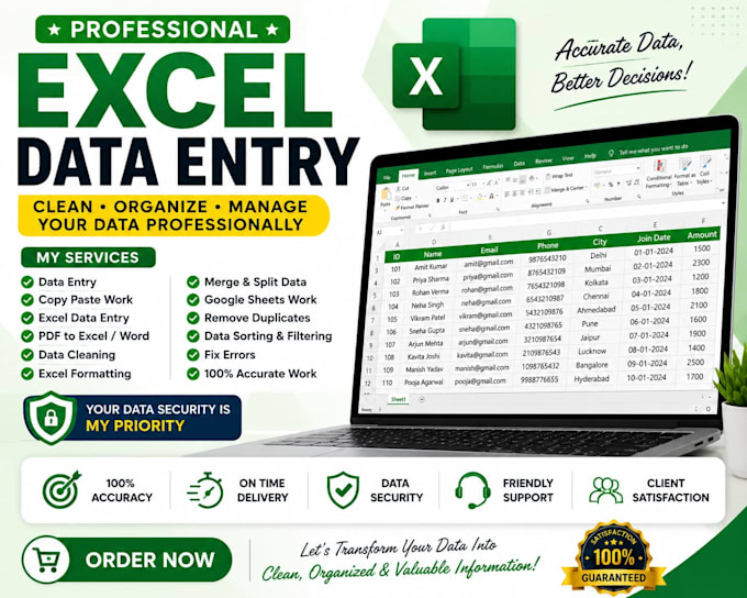 clean, format, merge, split, excel data