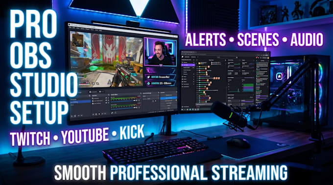 create animated stream overlay for twitch kick and youtube
