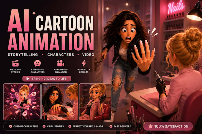 create cartoon style ai animation videos