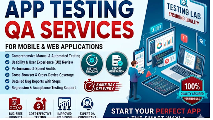 do mobile app testing and website manual QA for usability and functionality