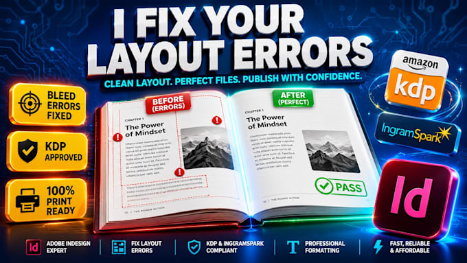 fix adobe indesign layout errors and make your book print ready