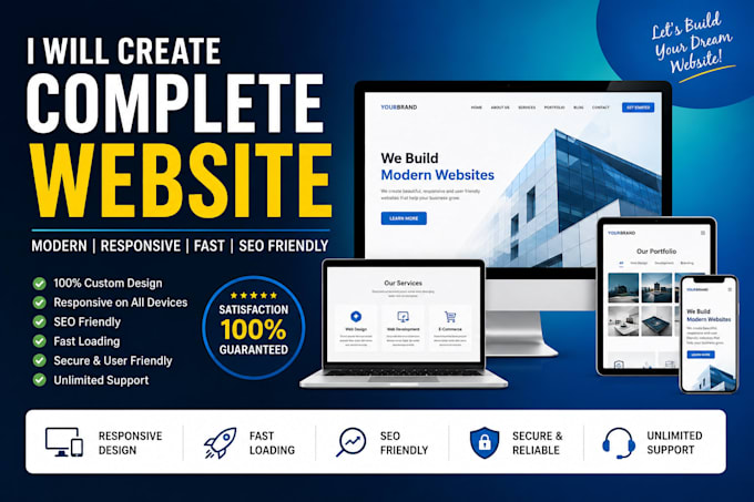 create complete responsive website