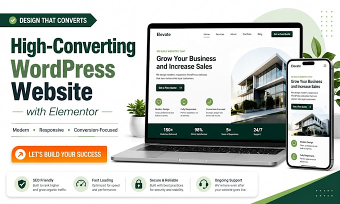 create a professional wordpress website for your business