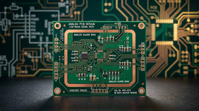create precision analog pcb with copper guard ring shielding