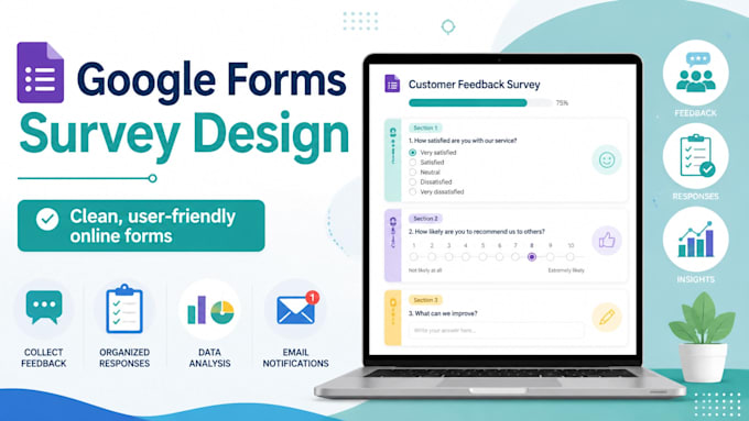 design and setup your surveys in google forms