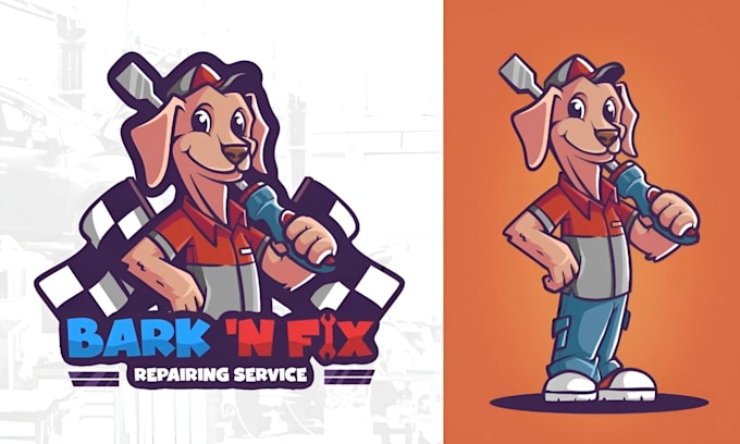 do a unique cartoon mascot logo