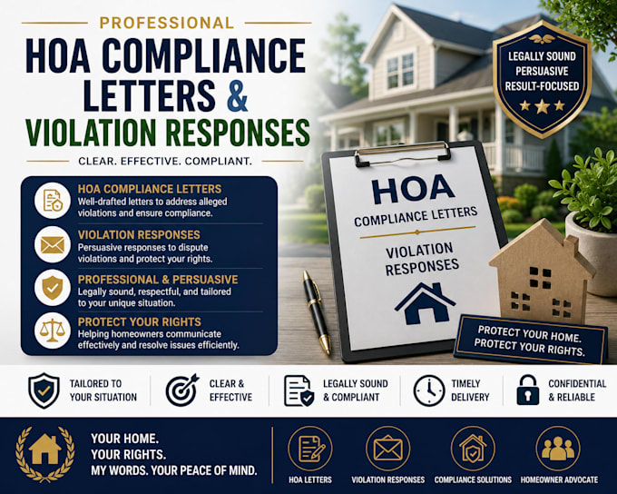 write hoa compliance letters and violation responses