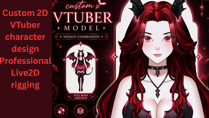 design anime vtuber model rigging live2d vtuber avatar 3d vtuber 2d vtuber