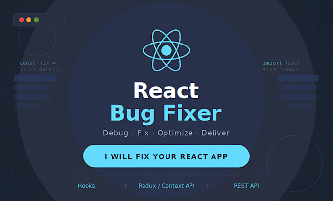 fix your react js, and node js bugs and errors fast