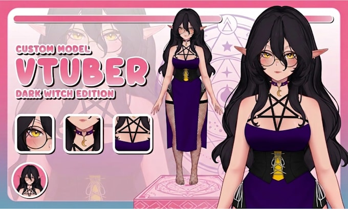 design and rig live2d vtuber model art anime vtuber avatar vrm rigging 3d vtuber