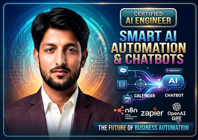 build ai agents, n8n automation, ai workflow, and  ai chatbot for your buisness