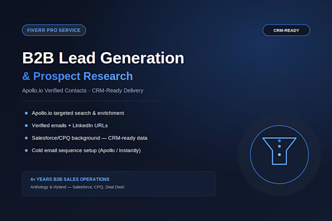 be your b2b lead generation and prospect research expert