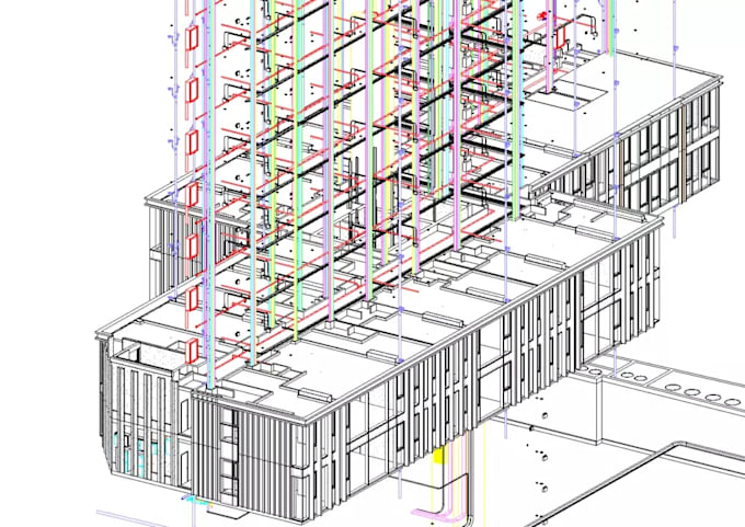 develop 3d revit map with unit floorplate,bim hvac design,ifc file,point cloud