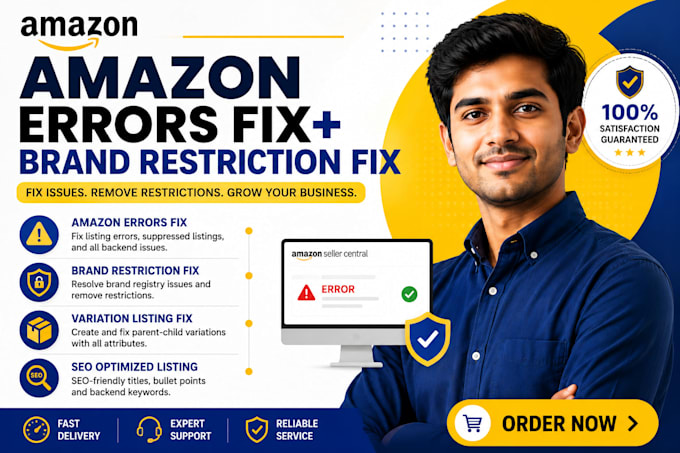 fix amazon errors, amazon health and brand registry restrictions