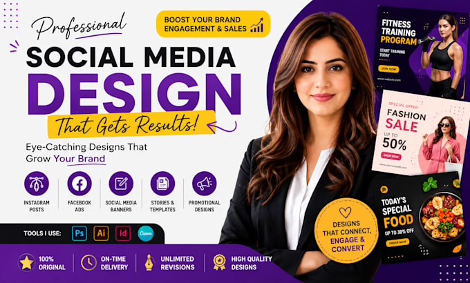 design modern instagram posts and banners
