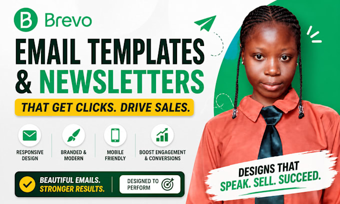 design responsive brevo email templates and newsletters
