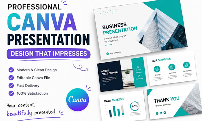 Design professional canva presentation, pitch deck and powerpoint ...