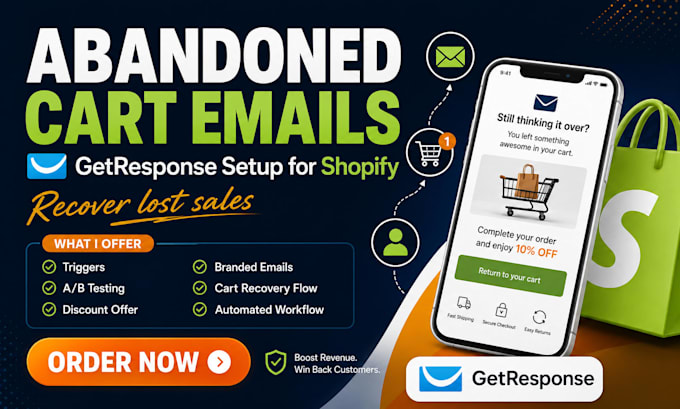 fix and setup getresponse shopify abandoned cart email automation