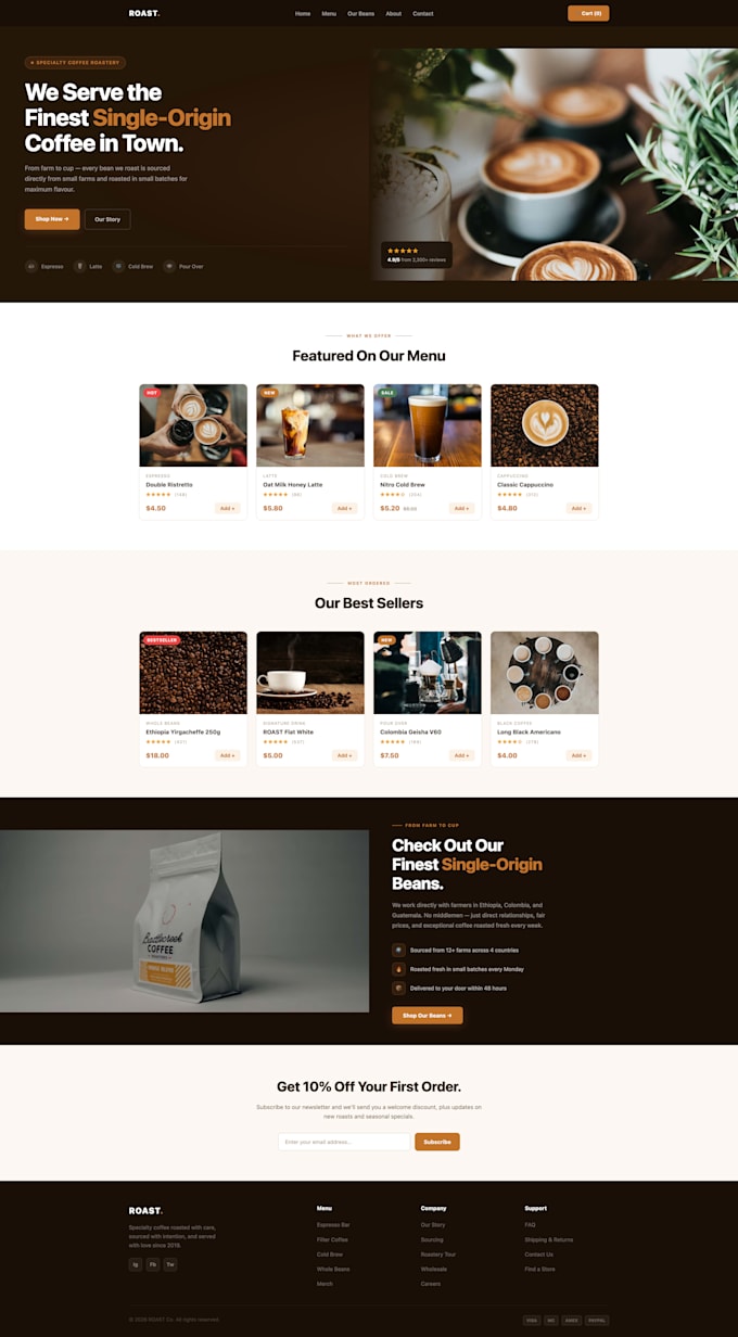 Create a custom landing page with html, css and javascript by Lukian ...
