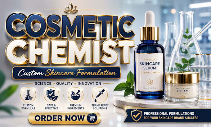 be your cosmetic chemist for custom skincare formulation