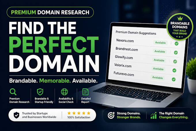 research brandable available domain names and business names