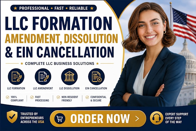 dissolve llc, amend llc, cancel ein, or form delaware llc