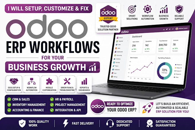 setup odoo CRM customize and fix odoo erp automation modules