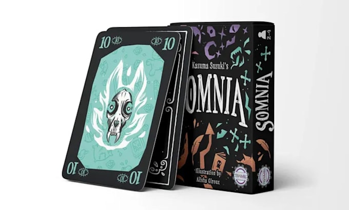 design card game, board game card frame design, card box for cards game art