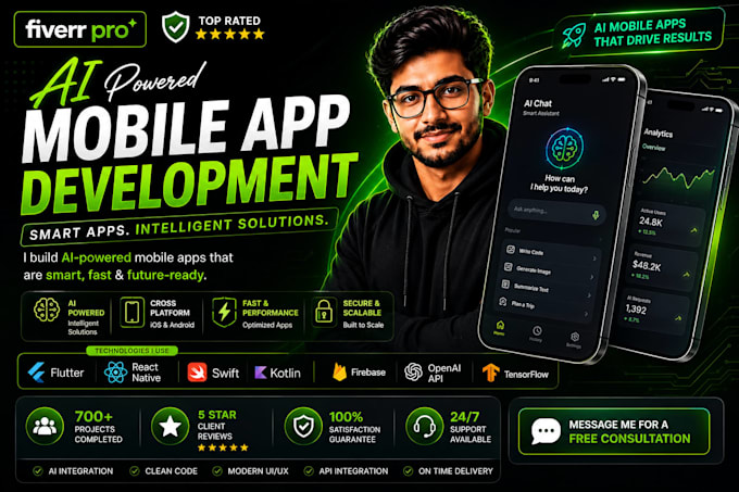 be your ai app developer for ai mobile apps, websites, chatbots, and agents