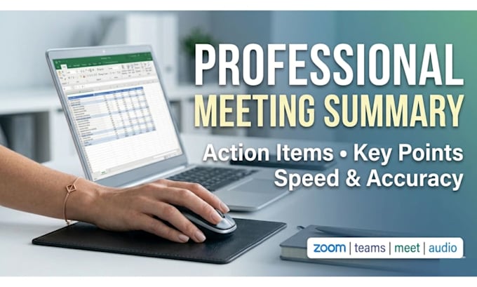 professionally summarize your meeting transcripts, audio, and zoom notes