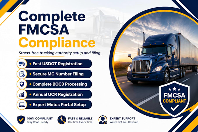 do fmcsa compliance, usdot, mc number and boc3 filing