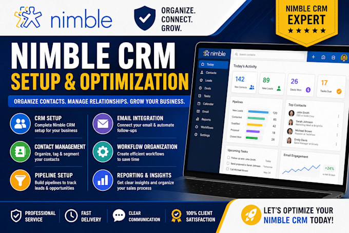 setup nimble CRM and organize your sales workflow