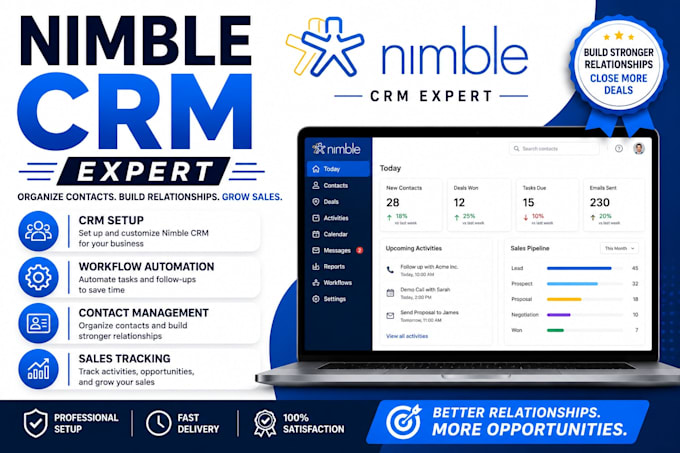set up and customize nimble CRM workflows and automation