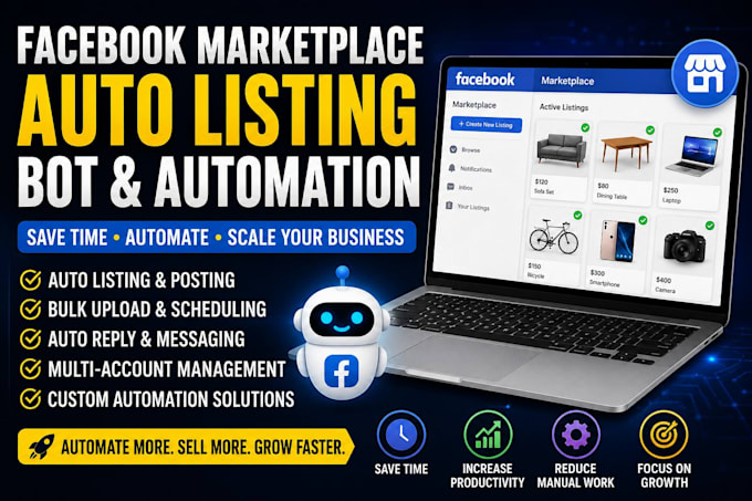 code automation marketplace bot, craigslist bot, and offerup listing bot