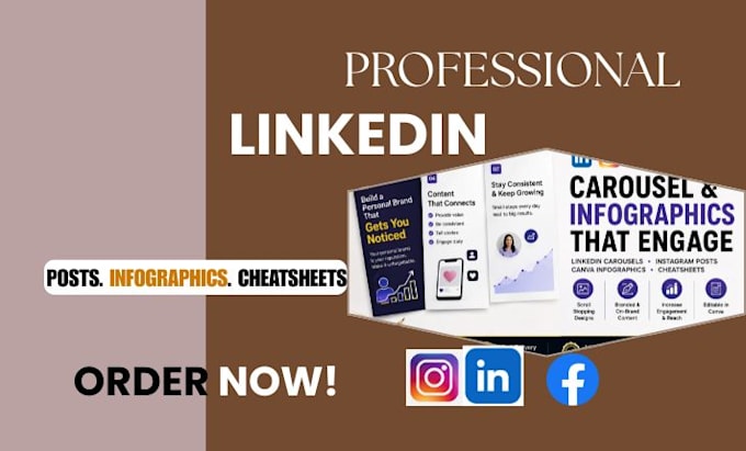 design linkedin carousel instagram posts canva infographics and cheatsheets