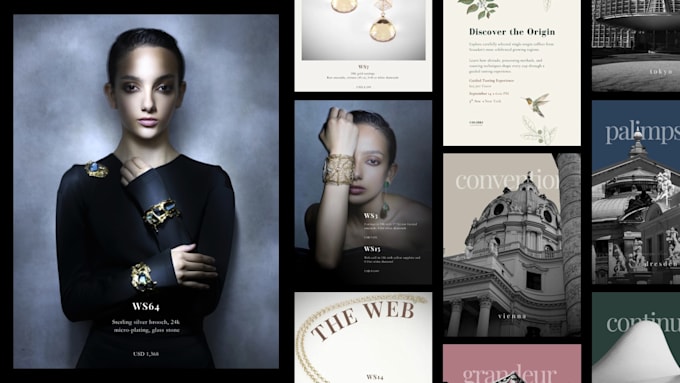 create elegant editorial, typography and brand design