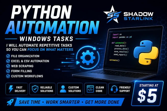automate repetitive tasks on windows using python