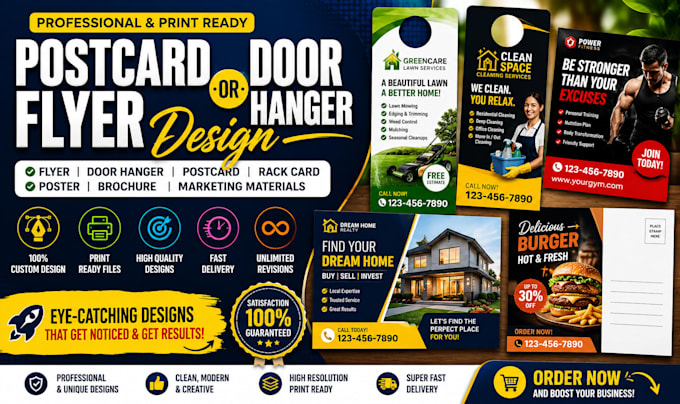 postcard design eddm postcard direct mail business postcard